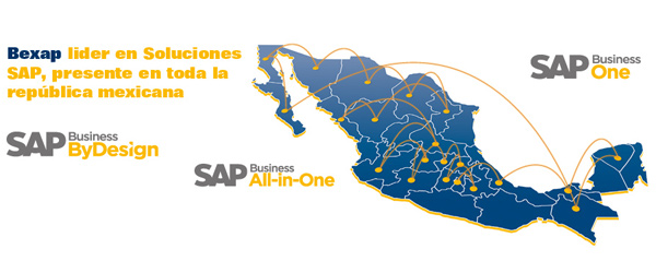 Bexap es el socio numero uno de SAP para la pequeña y mediana empresa, no sólo en el Distrito Federal, Área Metropolitana, Estado de México y República Mexicana, sino a NIVEL MUNDIAL
